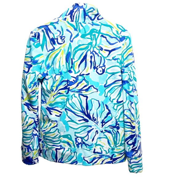 Lilly Pulitzer Long Sleeve Zip-Up Jacket In Pool Blue Stay Cool Size XS - Picture 2 of 14